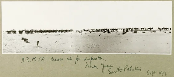 N.Z.M.F.A. Drawn Up for Inspection, Khan Yunis, September 1917